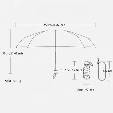 Ultra kompakt mini paraply - iClick