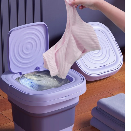 Portabel och Fällbar Mini Tvättmaskin - Perfekt för Små Plagg